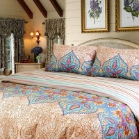 Постельное белье на двуспальную кровать "Indra 1" поплин